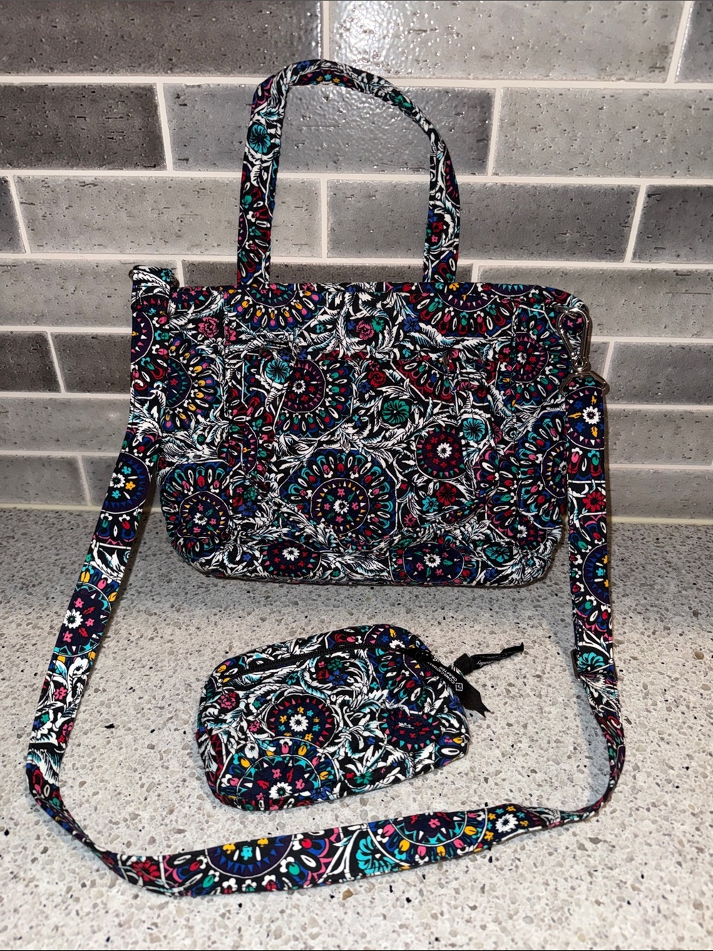 Vera Bradley Stained Glass multi strap tote